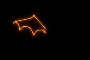 bat 翅膀 左边 手绘发光线条霓虹闪烁图形动画叠手机特效图片