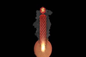 鞭炮3 春节喜庆 抠像视频 黑幕背景 特效素材 剪手机特效图片