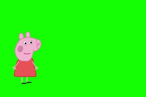 小猪佩奇系列 绿屏抠像素材
