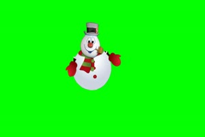 雪人跳舞Frosty the Snowman Dance in green screen