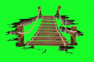 过桥素材 破碎 AE 巧影 跳绿布和绿幕视频抠像素材