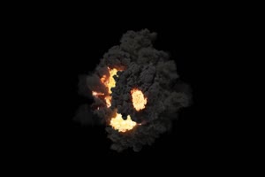 爆炸火焰烟雾灰尘5 黑幕视频 抠像素材手机特效图片