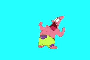 050 Patrick Star What kind of place is this Cyan Screen 绿幕视手机特效图片