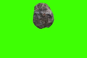 外太空石头 陨石 特写 飞过 绿屏抠像素材 快手手机特效图片