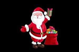 卡通圣诞老人4 圣诞节 抠像视频素材 免费下载手机特效图片