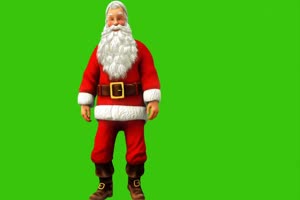 圣诞老人跳舞 圣诞节 绿幕素材 绿屏素材 抠像素手机特效图片