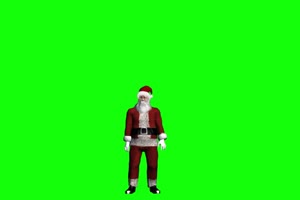 圣诞老人跳舞1 圣诞节 绿幕素材 绿屏素材 抠像素