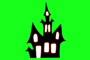 邪恶之家 万圣节 恐怖 鬼魂 绿屏素材特效牛手机特效图片