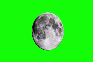 绿屏中的月球 中秋节专题绿布和绿幕视频抠像素材