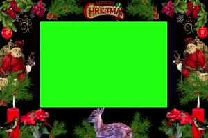 圣诞节相框1绿屏 AE 特效