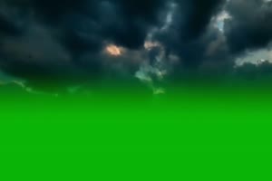 天气 乌云密布 绿幕视频