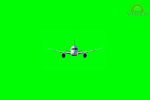 白色飞机 绿幕素材 绿幕抠像 绿幕视频手机特效图片