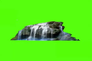 古风 山水瀑布 巧影绿幕素材手机特效图片