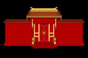 宫门1 春节喜庆 抠像视频 黑幕背景 特效素材 剪手机特效图片