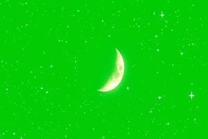 月亮星空绿屏 中秋节专题素材 绿屏抠像 巧影A手机特效图片