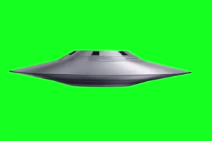 飞碟 UFO 绿屏抠像素材巧影绿布和绿幕视频抠像素材