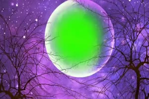月亮中的绿屏 中秋节专题素材 绿屏抠像 巧影A手机特效图片