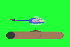 直升飞机 小猪佩奇 大热门绿布和绿幕视频抠像素材