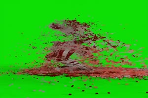 免费C4D粒子人物跳舞破碎3D人物破碎绿幕视频素材手机特效图片