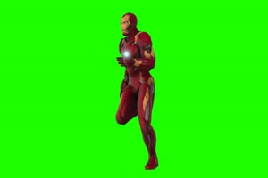 钢铁侠 跑 1 漫威英雄 复仇者联盟 绿屏抠像 特效手机特效图片
