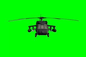 黑鹰直升机 3 飞机 绿屏绿幕 抠像素材手机特效图片