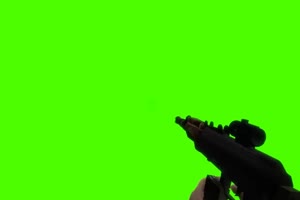 5 AK 74U突击步枪 绿幕视频素材 抠像视频手机特效图片
