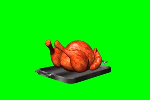 免费 鸡 熟鸡 烤全鸡 绿布绿屏绿幕视频素材免费手机特效图片