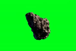 石头 陨石  旋转 绿屏抠像素材 快手 火山 抖音手机特效图片