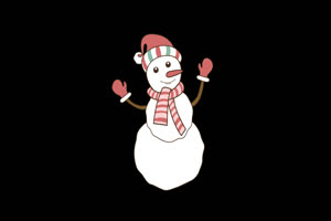 雪人4 圣诞节 带通道 抠像视频素材手机特效图片