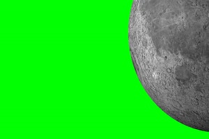 月球 月亮 旋转 旋转 绿屏