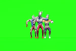 奥特曼绿幕素材视频 赛罗奥特之王奈克萨斯跳舞手机特效图片