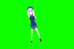 018 日本动漫 美少女 萝莉 绿幕视频Chino Kafuu Goc手机特效图片