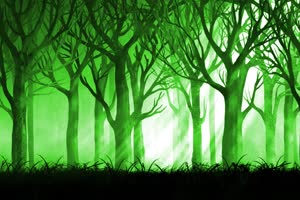 绿色童话森林 巧影 AE 背景素材