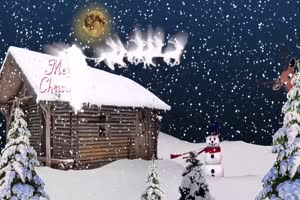 圣诞节雪地里的跳舞的雪人绿屏 AE 特效 巧影素材手机特效图片