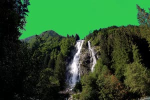 瀑布绿幕视频 高山流水 小溪绿幕 6手机特效图片