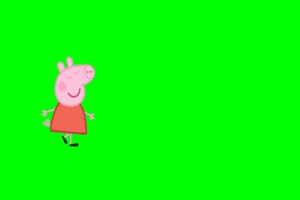 小猪佩奇系列 好可爱 绿屏抠像素材 公众号特效