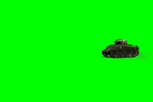 谢尔曼 坦克 大炮 4 特效后期 绿屏抠像素材手机特效图片