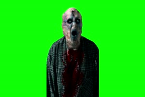 僵尸 丧尸 绿屏抠像 特效绿布和绿幕视频抠像素材