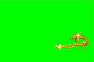 龙06 飞龙 中国龙 绿屏抠像绿布和绿幕视频抠像素材