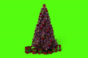 免费4K 圣诞树 4 圣诞节绿幕视频素材免费下载@特手机特效图片