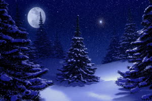 圣诞节 雪花 圣诞老人 背景素材 月亮 特效牛背景