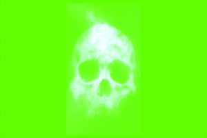 X光头骨 万圣节 恐怖 鬼魂 绿屏素材特效牛手机特效图片