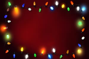彩灯 圣诞节素材 背景视频手机特效图片