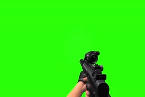 48 HKMP7冲锋枪 绿幕视频素材 抠像视频手机特效图片