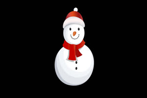 雪人1 圣诞节 带通道 抠像视频素材手机特效图片