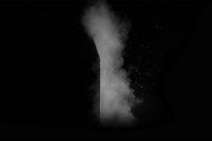侧面冲击形烟雾灰尘粒子3 抠像视频 特效素材 视手机特效图片