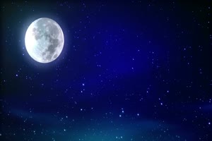 月色海面1有音乐 星空 月亮 夜晚 背景素材手机特效图片