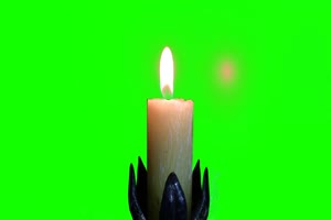 绿幕抠像燃烧的白色蜡烛视频素材 绿幕素材 绿幕手机特效图片