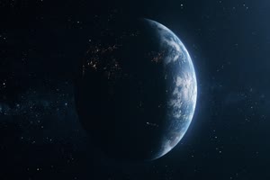 地球自转 行星太空背景视频04手机特效图片