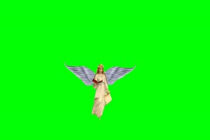 美女天使绿屏抠像 特效素材 特效牛手机特效图片
